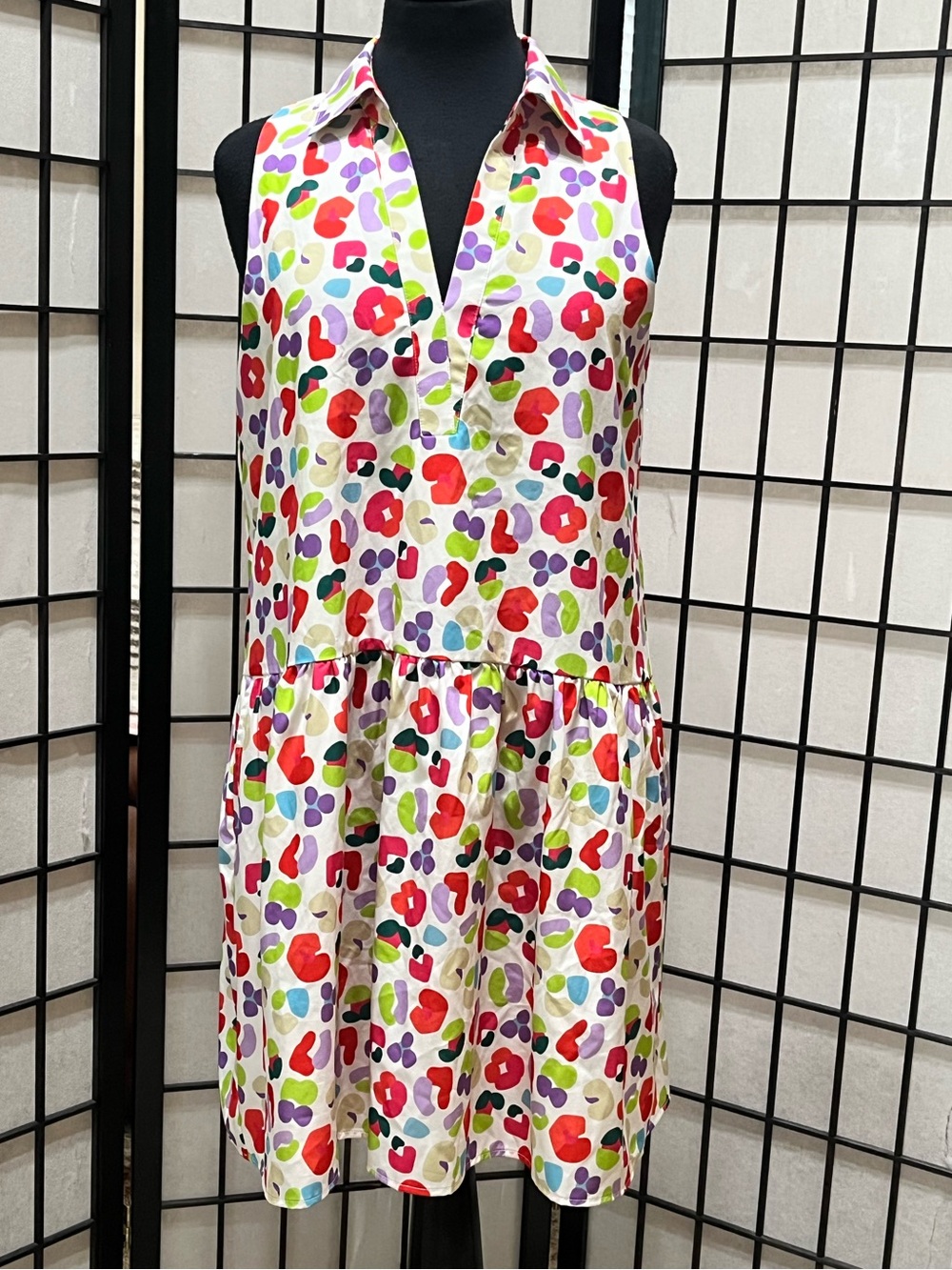 SSYS THE KENDALL SLEEVELESS COLLARED DRESS IN ANIMAL, WOMEN SIZE M - Picture 4 of 10